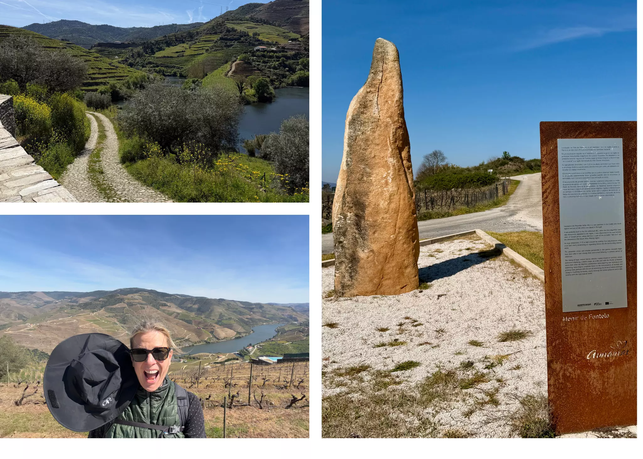 A selection of photos of scenery from a walking tour in Portugal