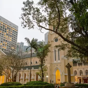 St. John's Cathedral is the first established christian churches in Hong Kong,built in 1849.; Shutterstock ID 166540409; Your name (First / Last): Josh Vogel; Project no. or GL code: 56530; Network activity no. or Cost Centre: Online-Design; Produ...