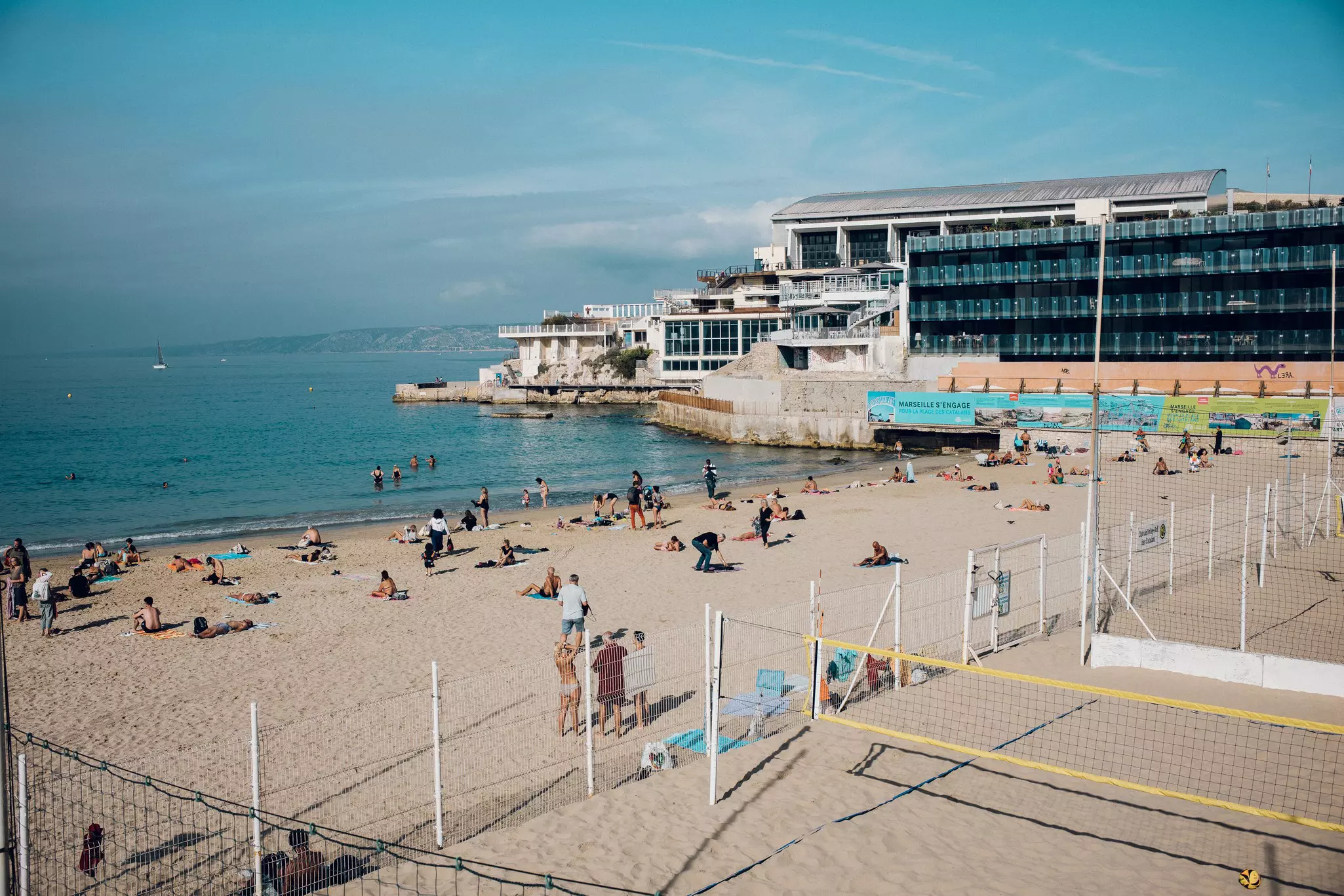 Plage des Catalans in Marseille, France