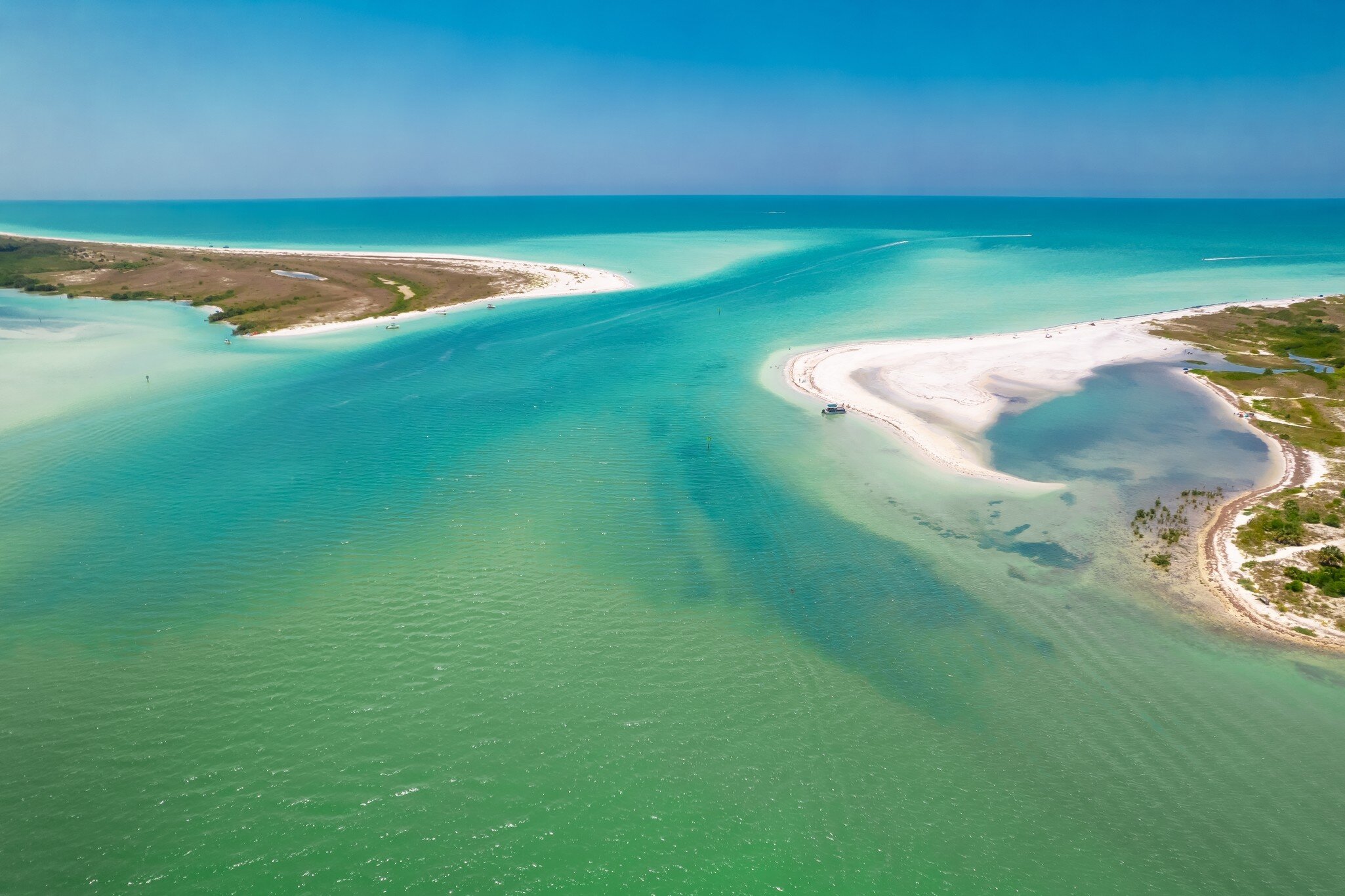 Aerial of Caladesi Island State Park.