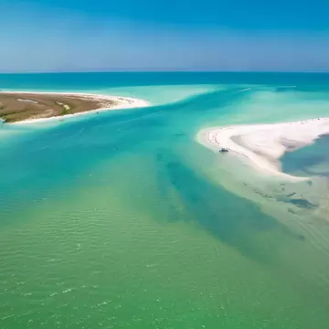 Aerial of Caladesi Island State Park.