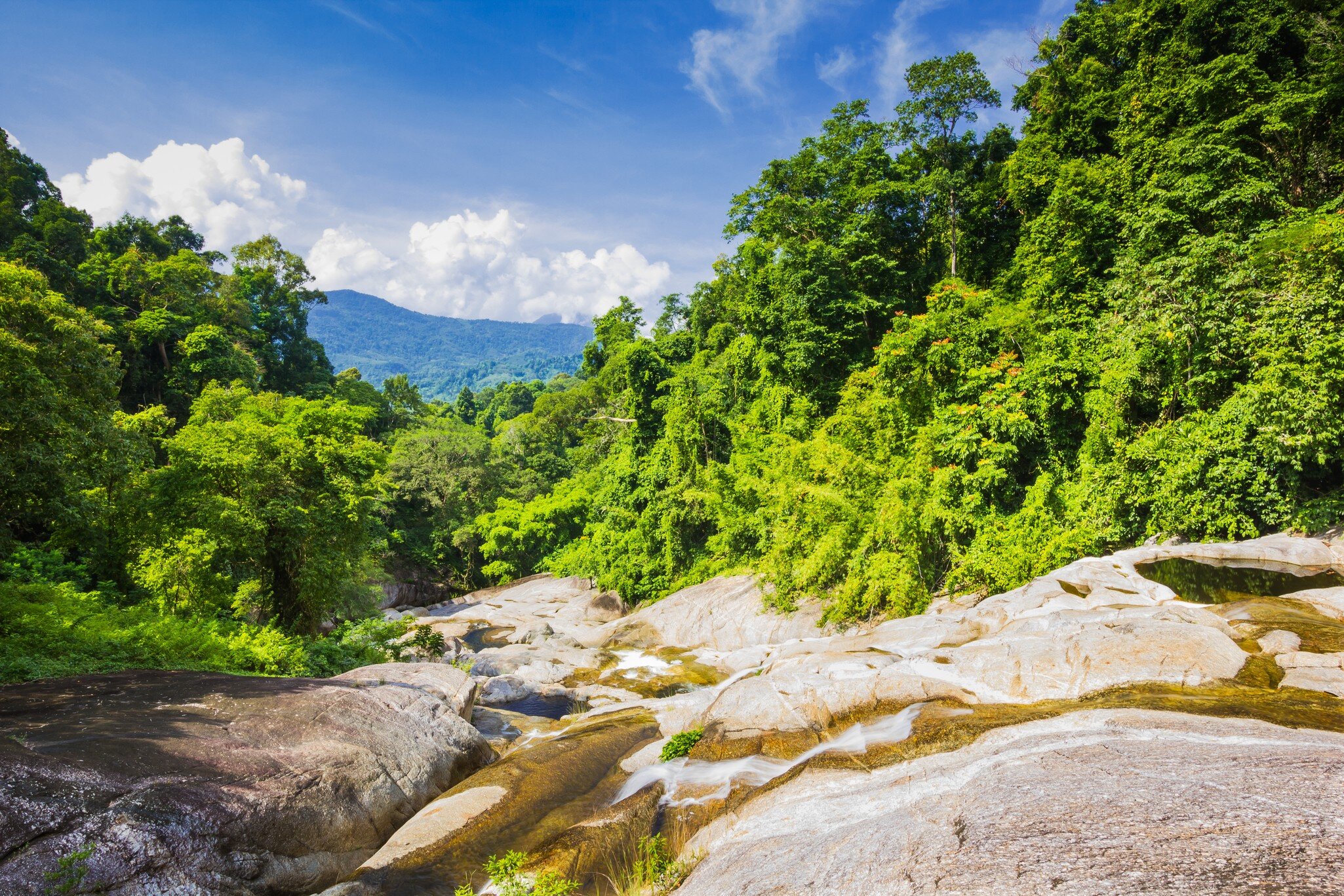 Karome Waterfall at khao luang National Park, Southern Thailand; Shutterstock ID 116047081;