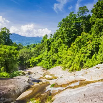 Karome Waterfall at khao luang National Park, Southern Thailand; Shutterstock ID 116047081;