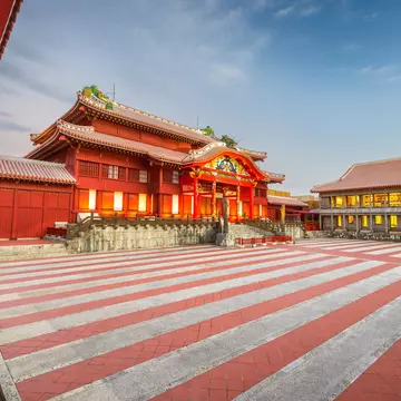 Okinawa, Japan historic Shuri Castle.