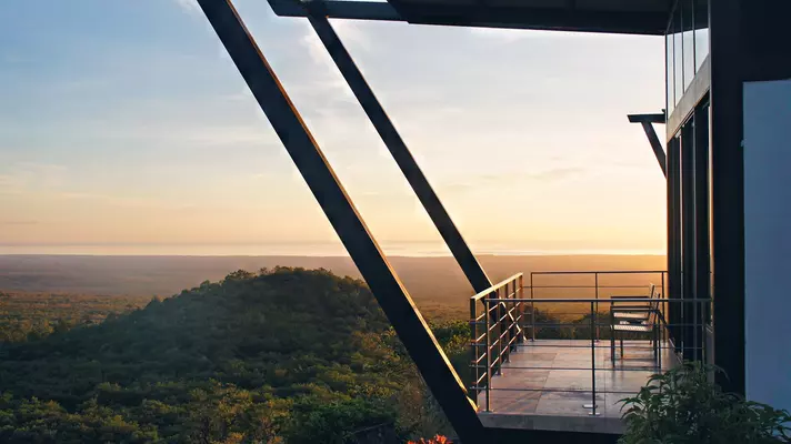 The view from Pikaia Lodge. 