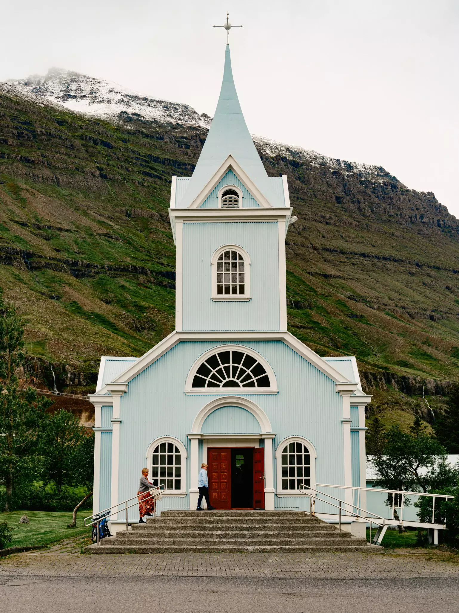 Seyðisfjörður's famous blue church