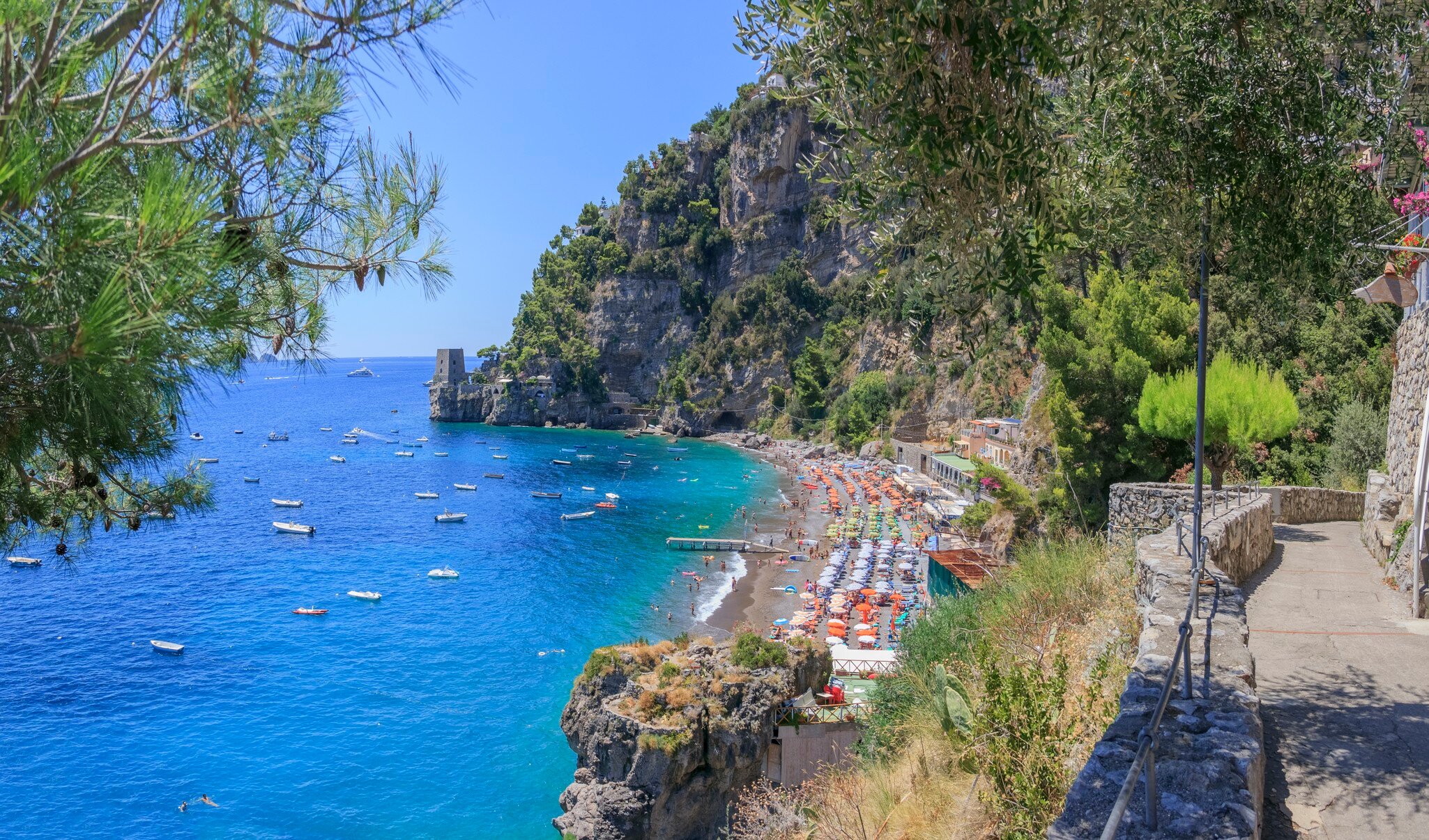 A pathway leads over to the Fornillo Beach, a more peaceful place to lay out your beach blanket and enjoy the surf and sun. You can also take a water taxi to one of the many coves and sandy spots that dot the cliffs that are reachable only by boat...
