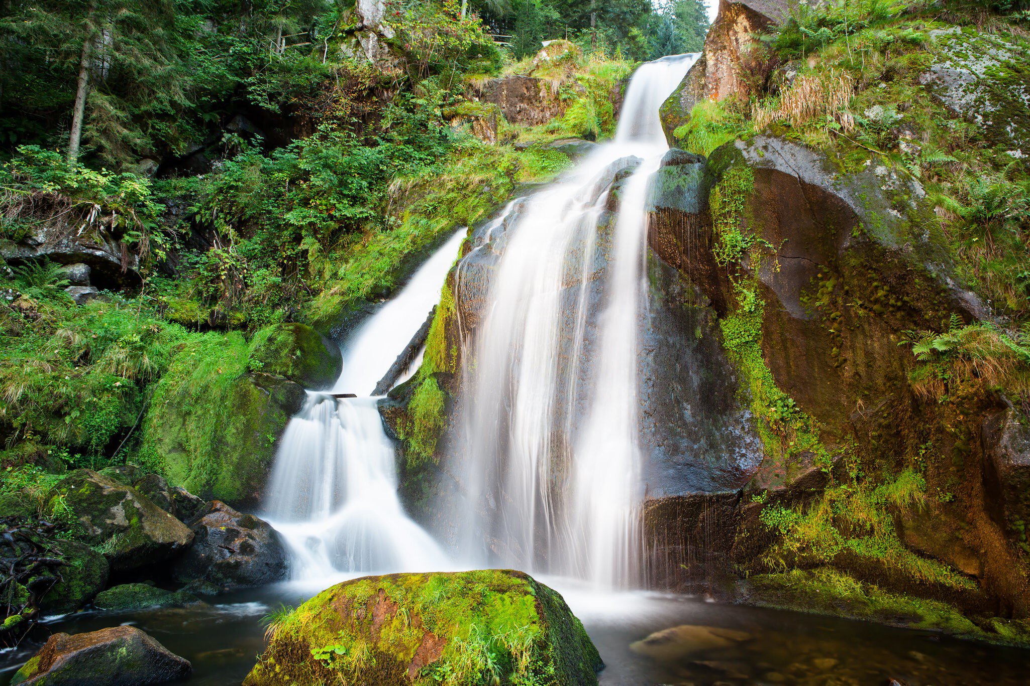 Triberg Falls, one of the highest waterfalls in Germany. Black Forest, Germany.