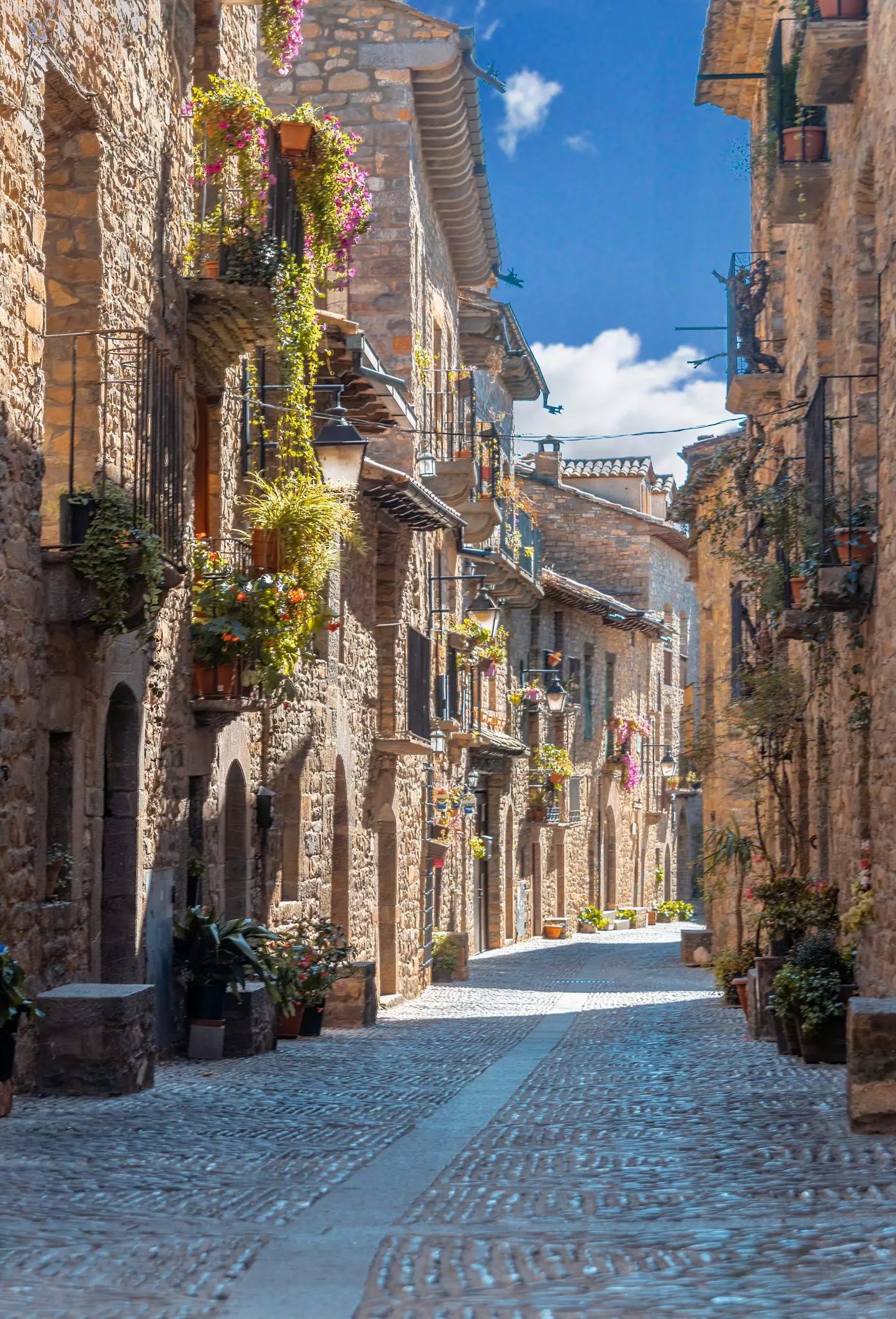 A small medieval town in the mountains.