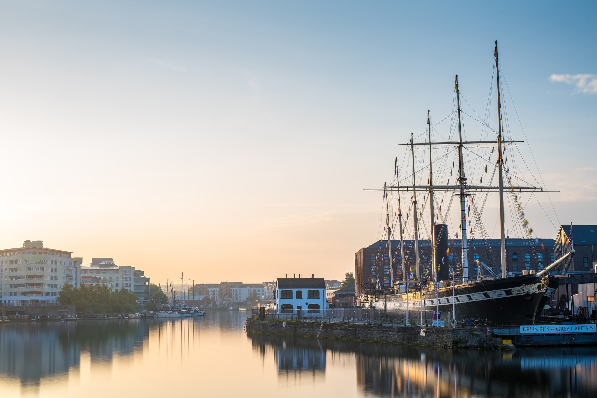 Brunel's SS Great Britain on the Bristol waterfront.