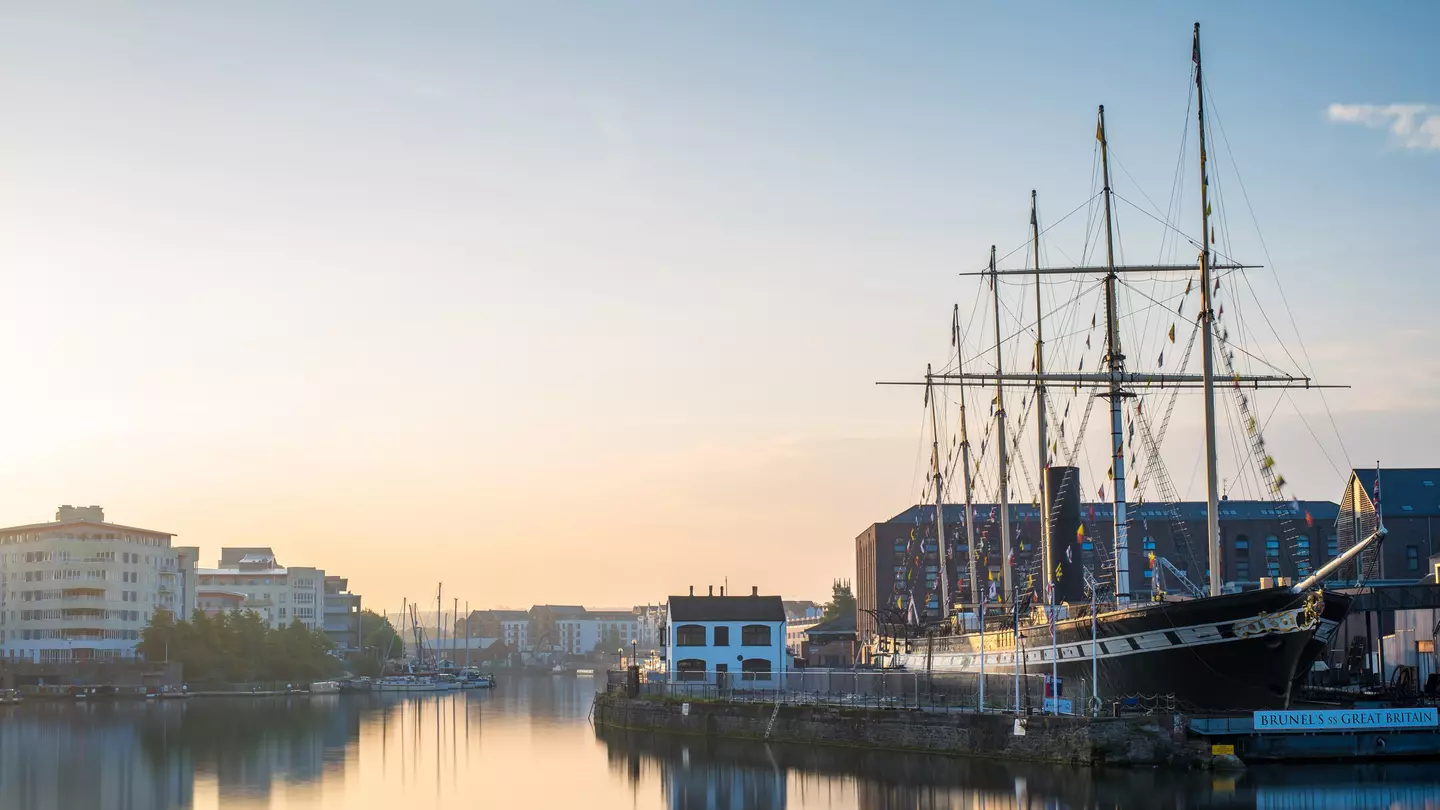 Brunel's SS Great Britain on the Bristol waterfront.