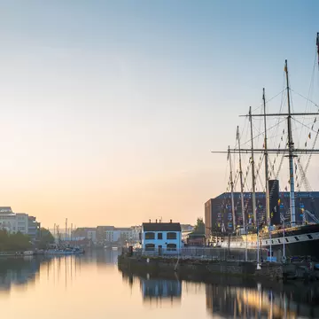 Brunel's SS Great Britain on the Bristol waterfront.