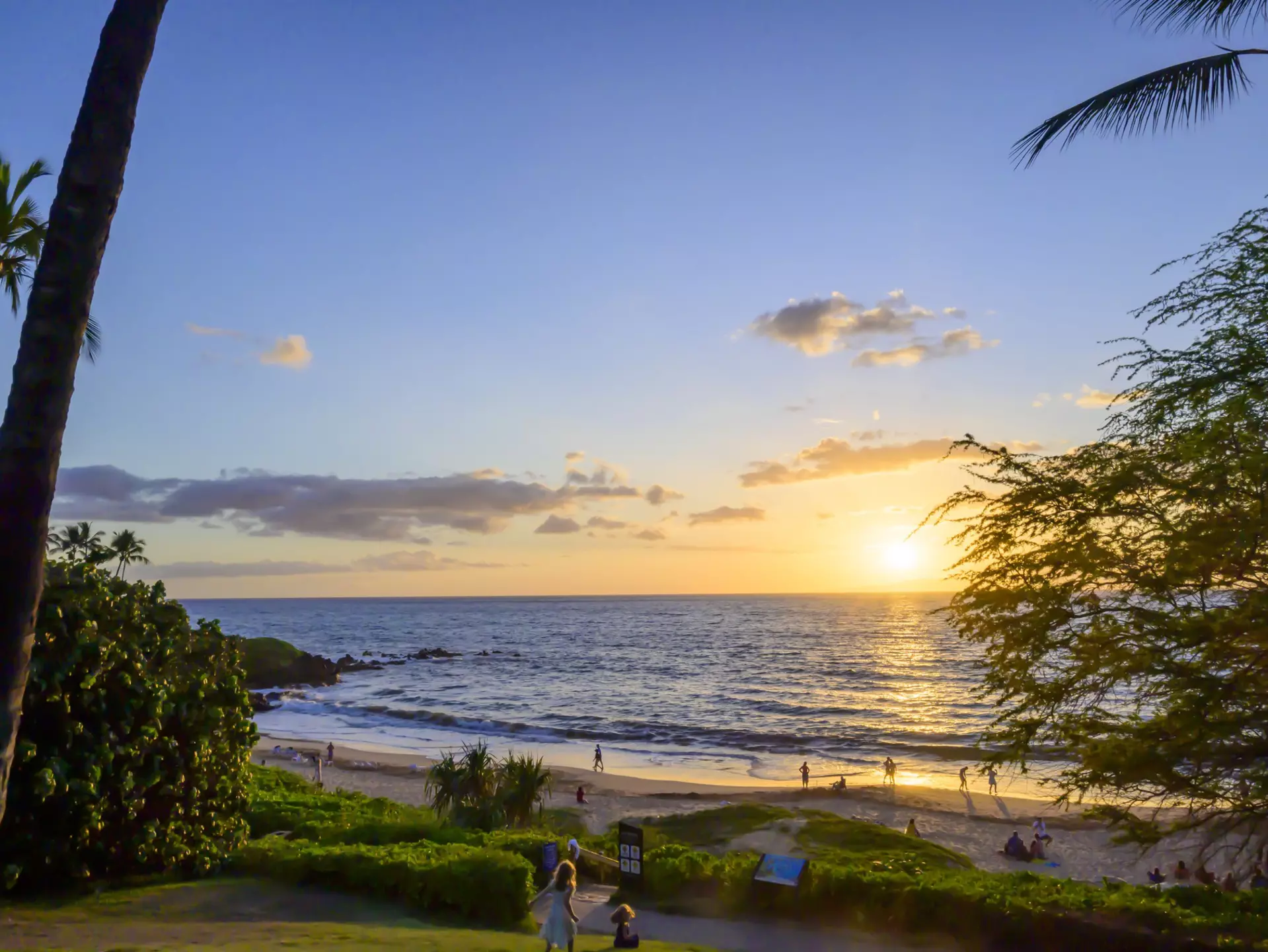 Sunset at Wailea Beach. Randy Herr/Getty Images