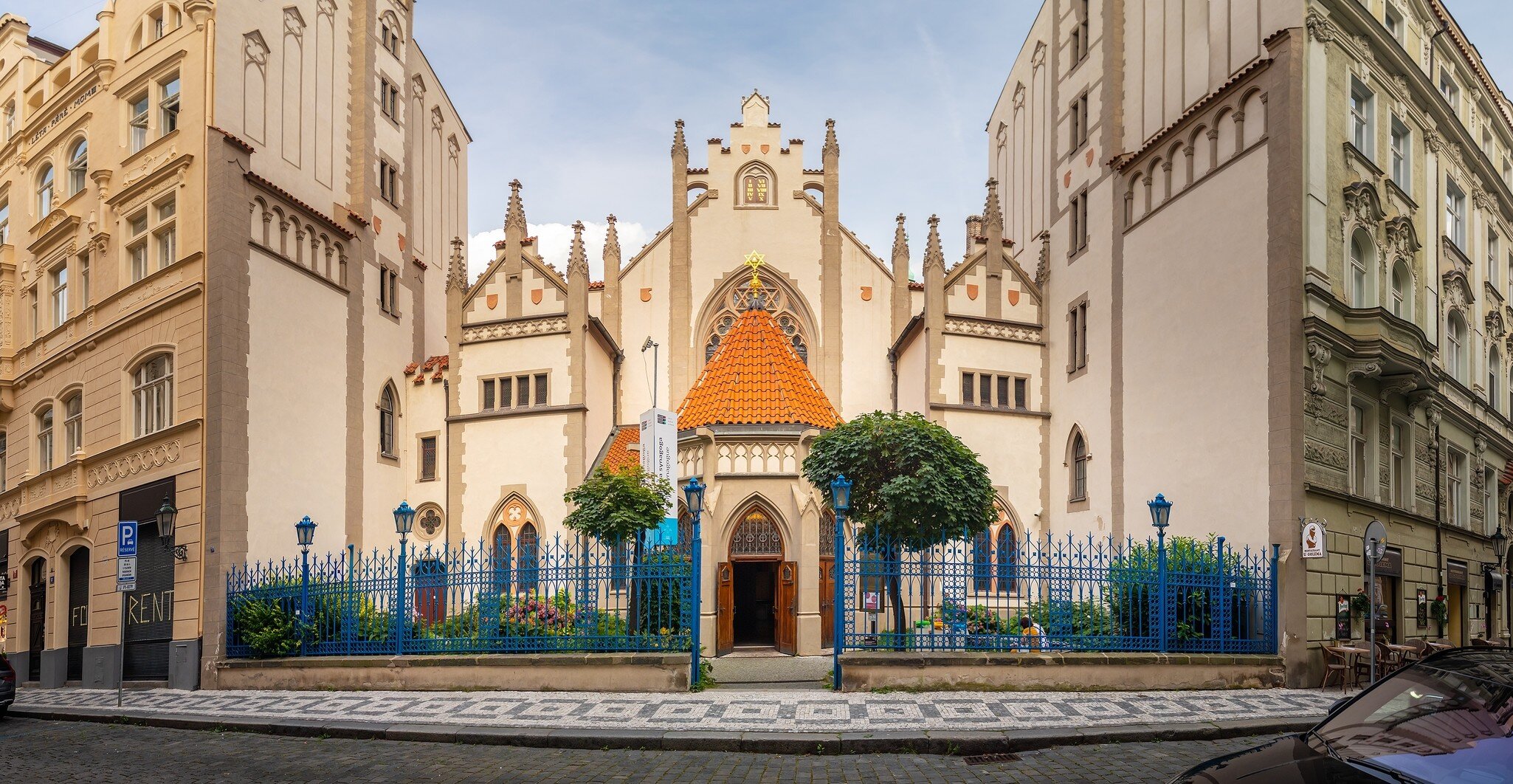 Exterior of Maisel Synagogue, Jewish monument in Prague, Czech Republic. 