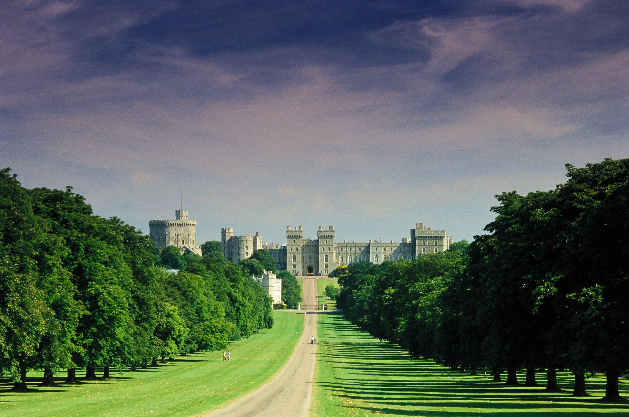 The Long Walk, the tree-lined path leading to Windsor Castle in England