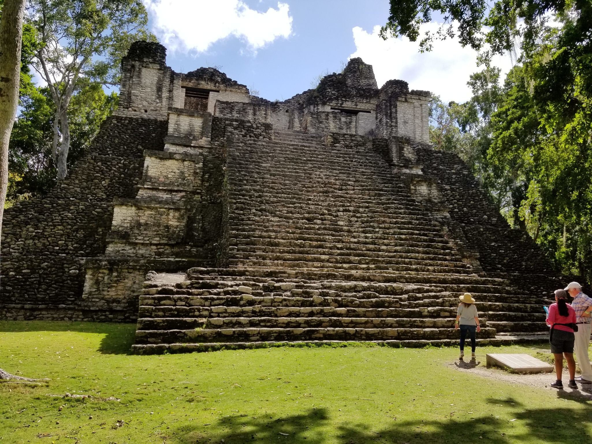 This is one of the well preserved ancient Mayan temples at the Dzibanche's archeological Mayan ruins site about two hours inland in the Yucatan region of Mexico. They still allow visitors to climb to the top of the temples but may need to restrict...