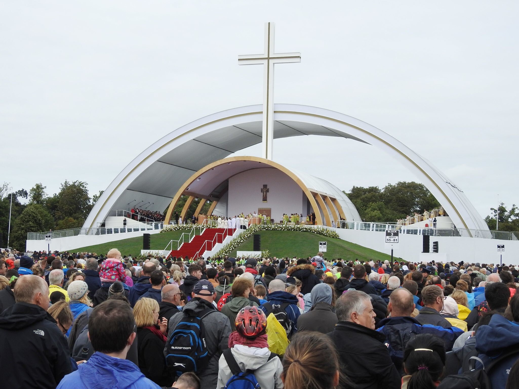 26th  August 2018 Dublin. Papal visit to Ireland. Image taken at Pope Francis's mass in Phoenix Park, Dublin, to hundreds of thousands in attendance.