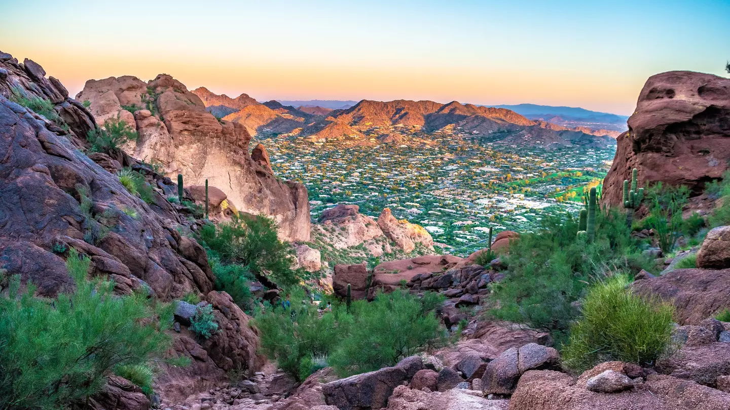 Colorful sunrise on Camelback Mountain in Phoenix, Arizona. ©Jeremy Janus/Getty Images