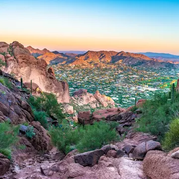 Colorful Sunrise on Camelback Mountain in Phoenix, Arizona