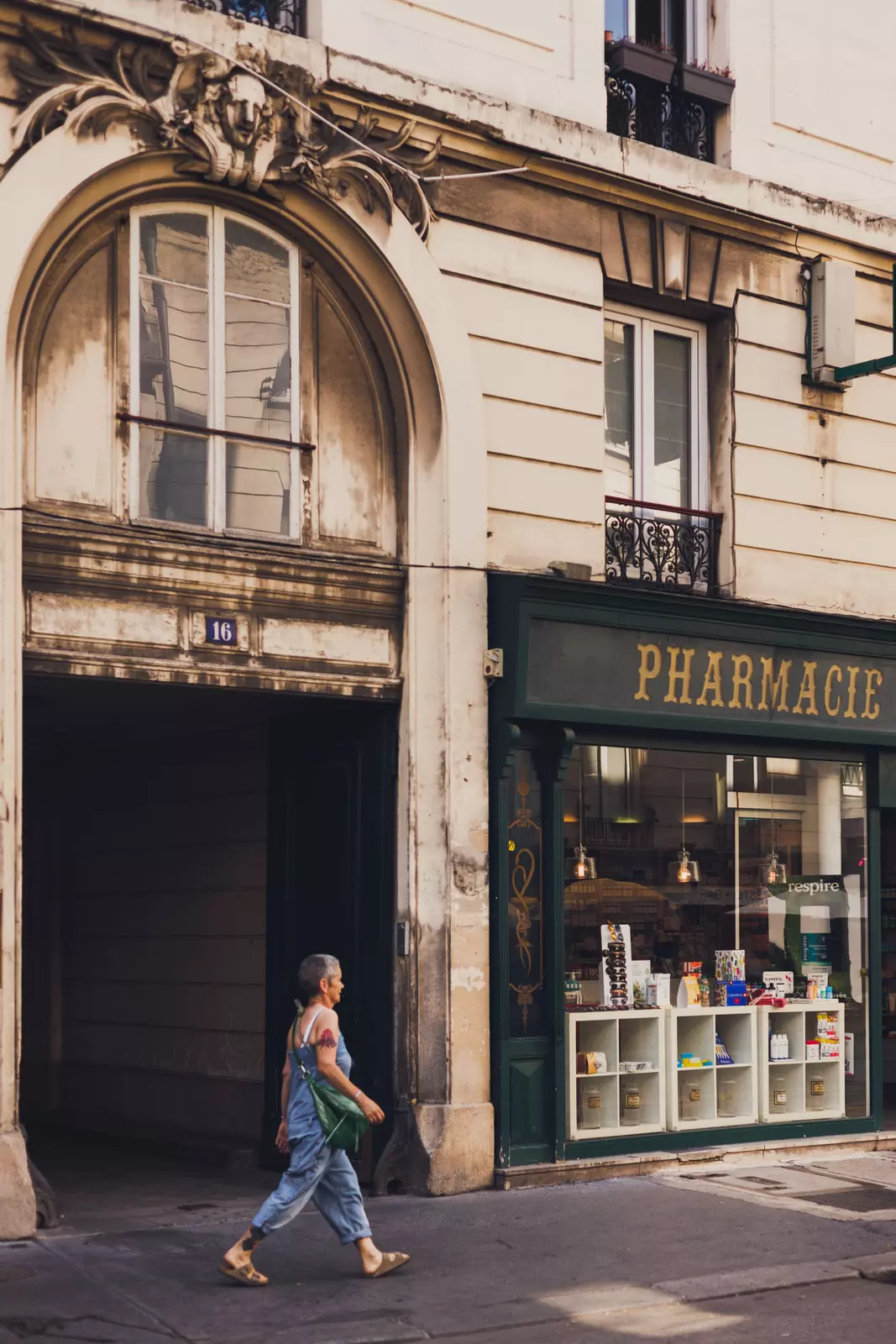 A woman walking in Paris, France 