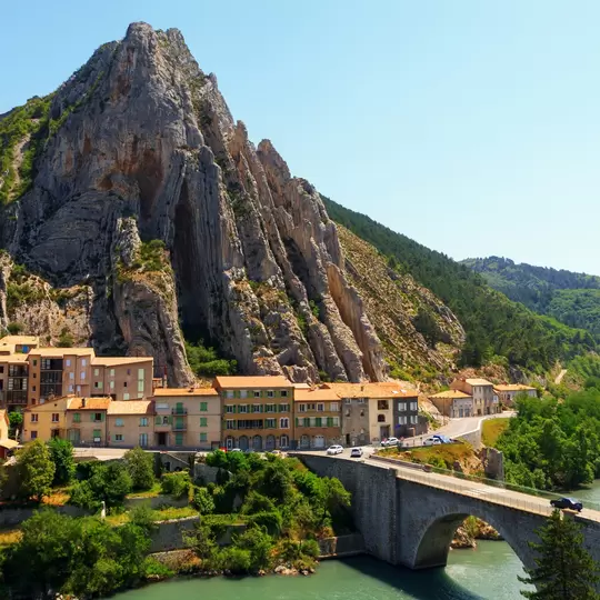 Sisteron charming medieval town in the province Alpes-de-Haute-Provence in France,Europe