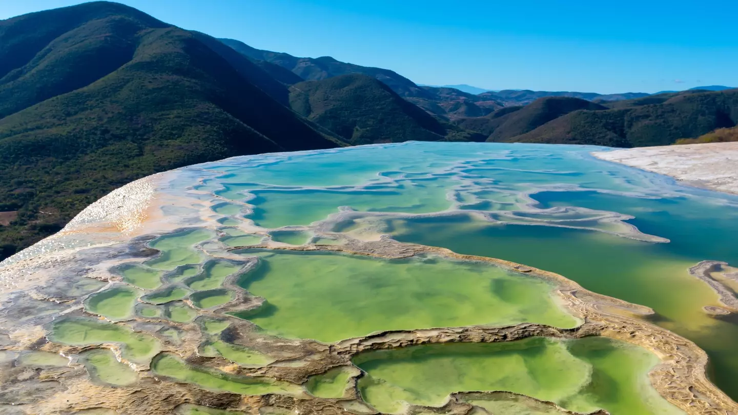 Hierve el Agua, thermal spring in the Central Valleys of Oaxaca, Mexico