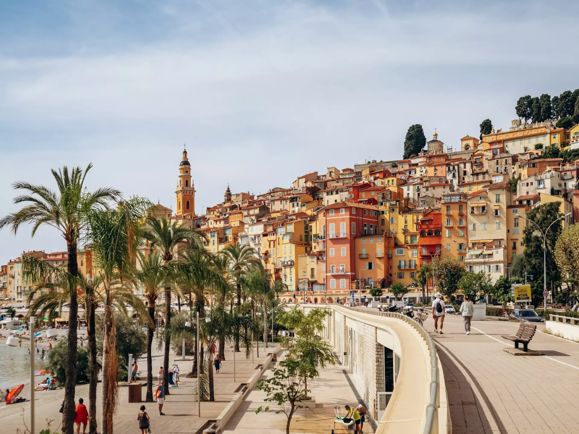 The promenade in the center of Menton, on the French Riviera. Andrei Antipov/Shutterstock