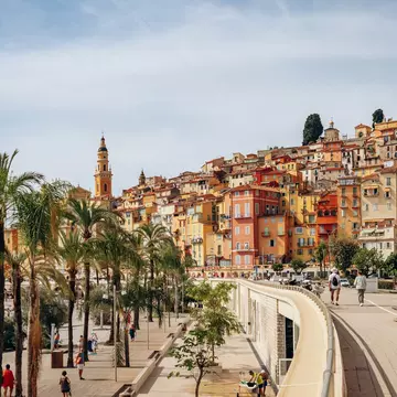 The promenade in the center of Menton, on the French Riviera. Andrei Antipov/Shutterstock
