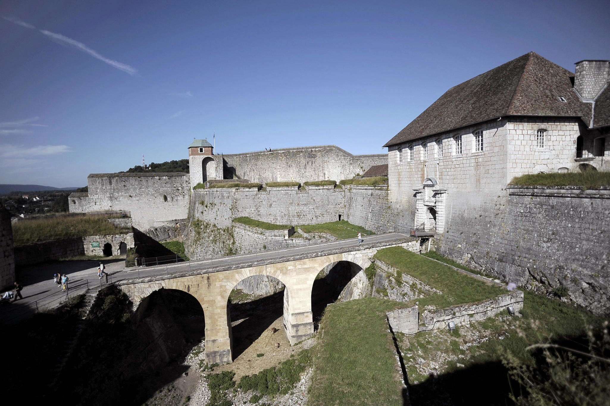 A picture taken on July 10, 2008, in Besancon, eastern France shows the fortification of the town's citadel, which was added to the list of World Heritage sites by UNESCO on July 7 2008. The fortification represents the "finest examples" of the wo...