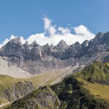 Swiss tectonic arena Sardona with Glarus Thrust in Switzerland; Shutterstock ID 1674619123;