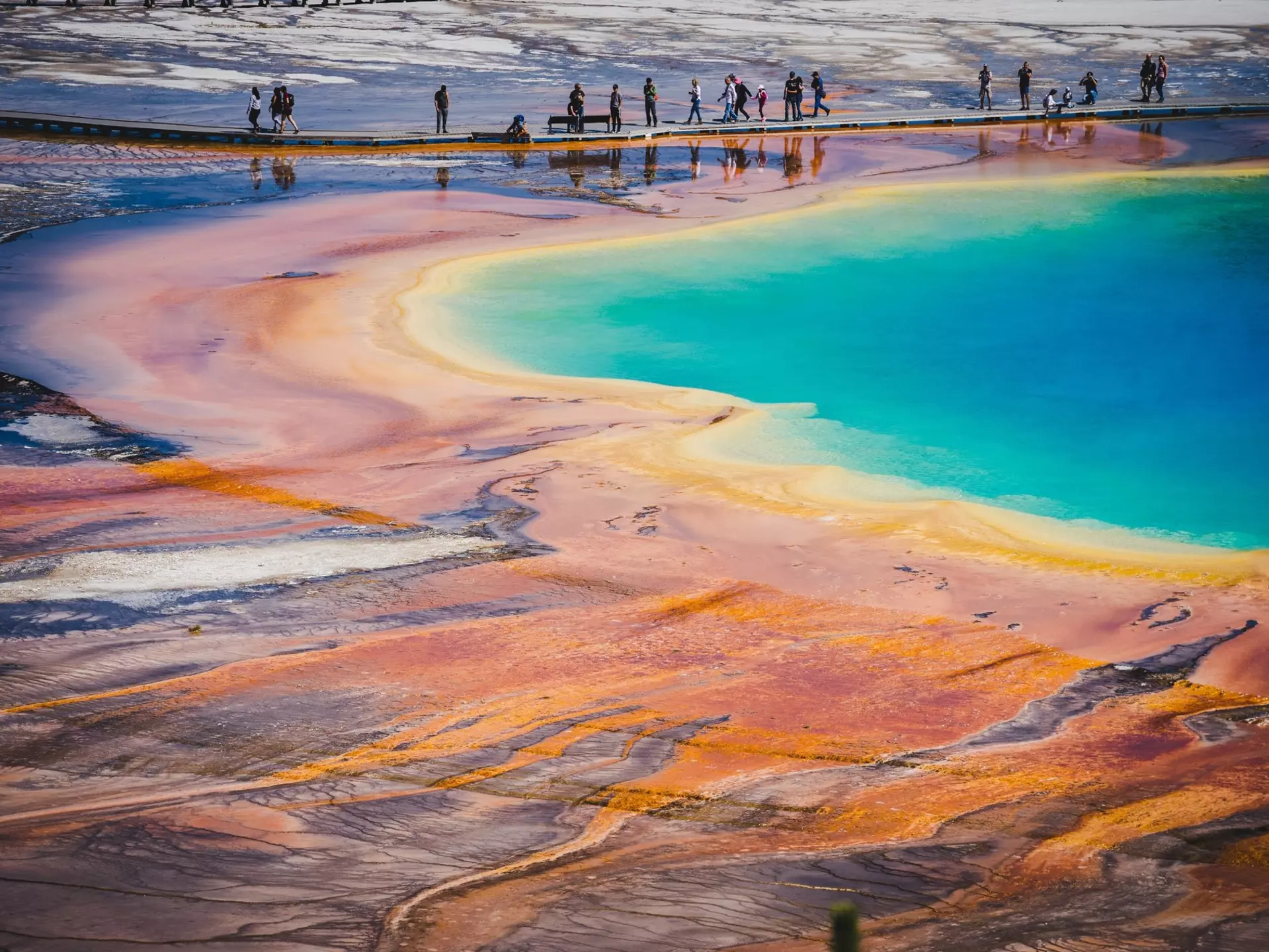 A volcanic crater at Yellowstone National Park.
1082399820
Active Volcano, Tourism, Non-Urban Scene, Volcanic Crater, Power in Nature, Sulphur, Beauty In Nature, Large Group Of People, Yellowstone National Park, USA, Men, Day, Geyser, Travel, Nature, Outdoors, Environment, Volcanic Rock, Adults Only, Adult, Water, Photography, Hot Spring, Women, People, Lifestyles, Yellowstone, Color Image, Real People, Travel Destinations, Horizontal, Volcano