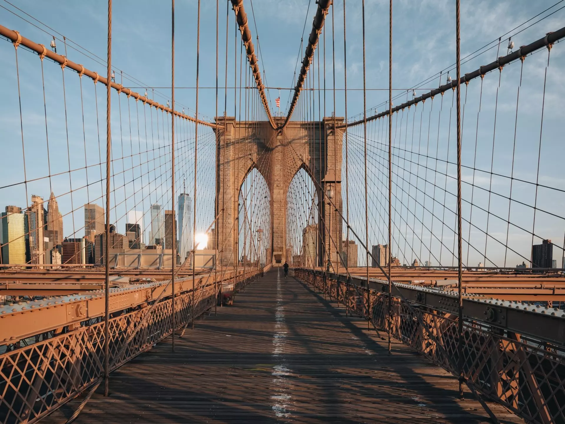 Brooklyn Bridge in Brooklyn, a borough of New York City. ItzaVU/Shutterstock