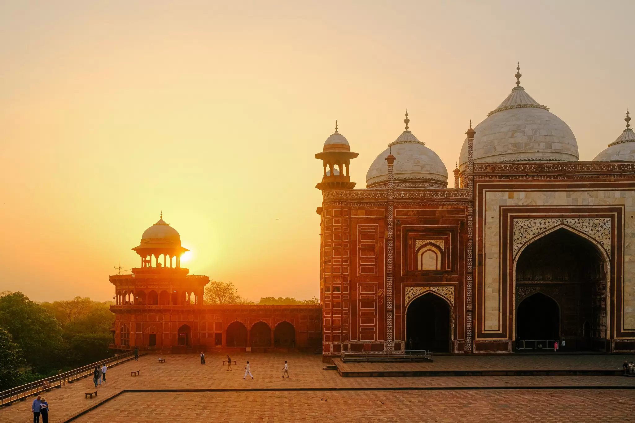 Sunrise from the Taj Mahal. All images by Annie Greenberg/Lonely Planet.