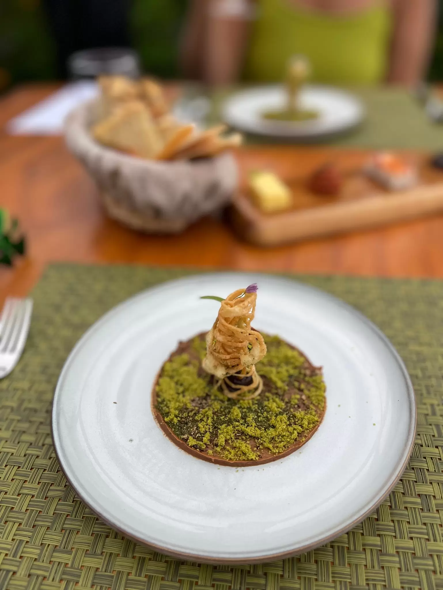A plate of food at the famous San Lucas Treetop Dining Experience, Costa Rica.