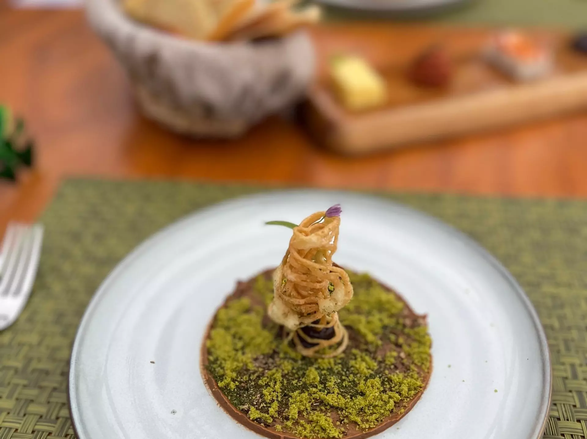 A plate of food at the famous San Lucas Treetop Dining Experience, Costa Rica.