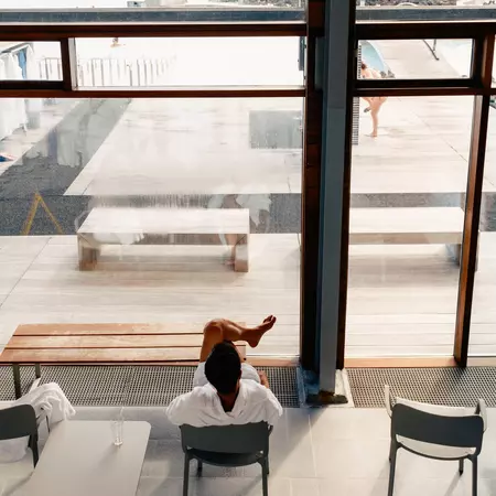 Interior of the Blue Lagoon common area