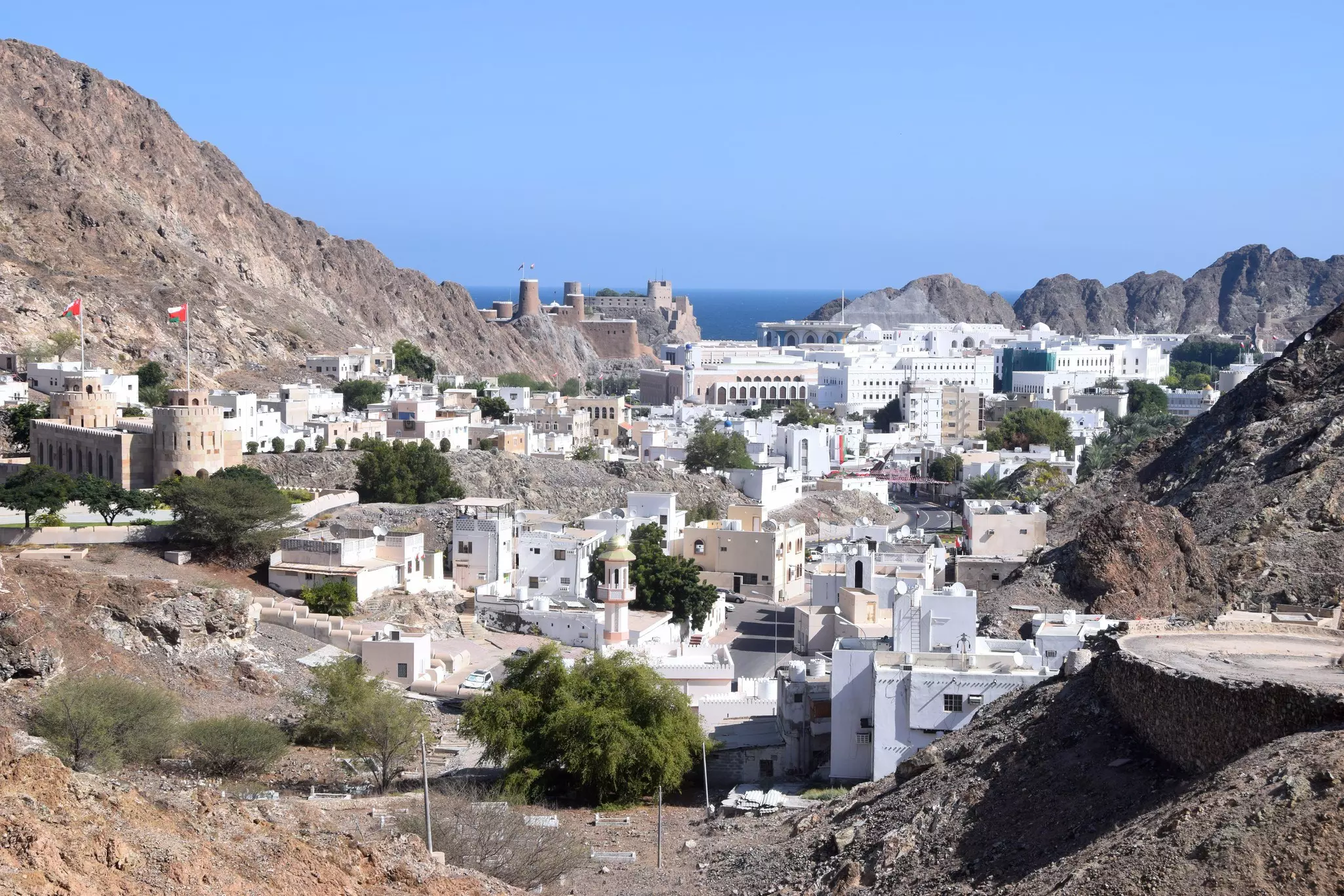 View of old town of Muscat, Oman
