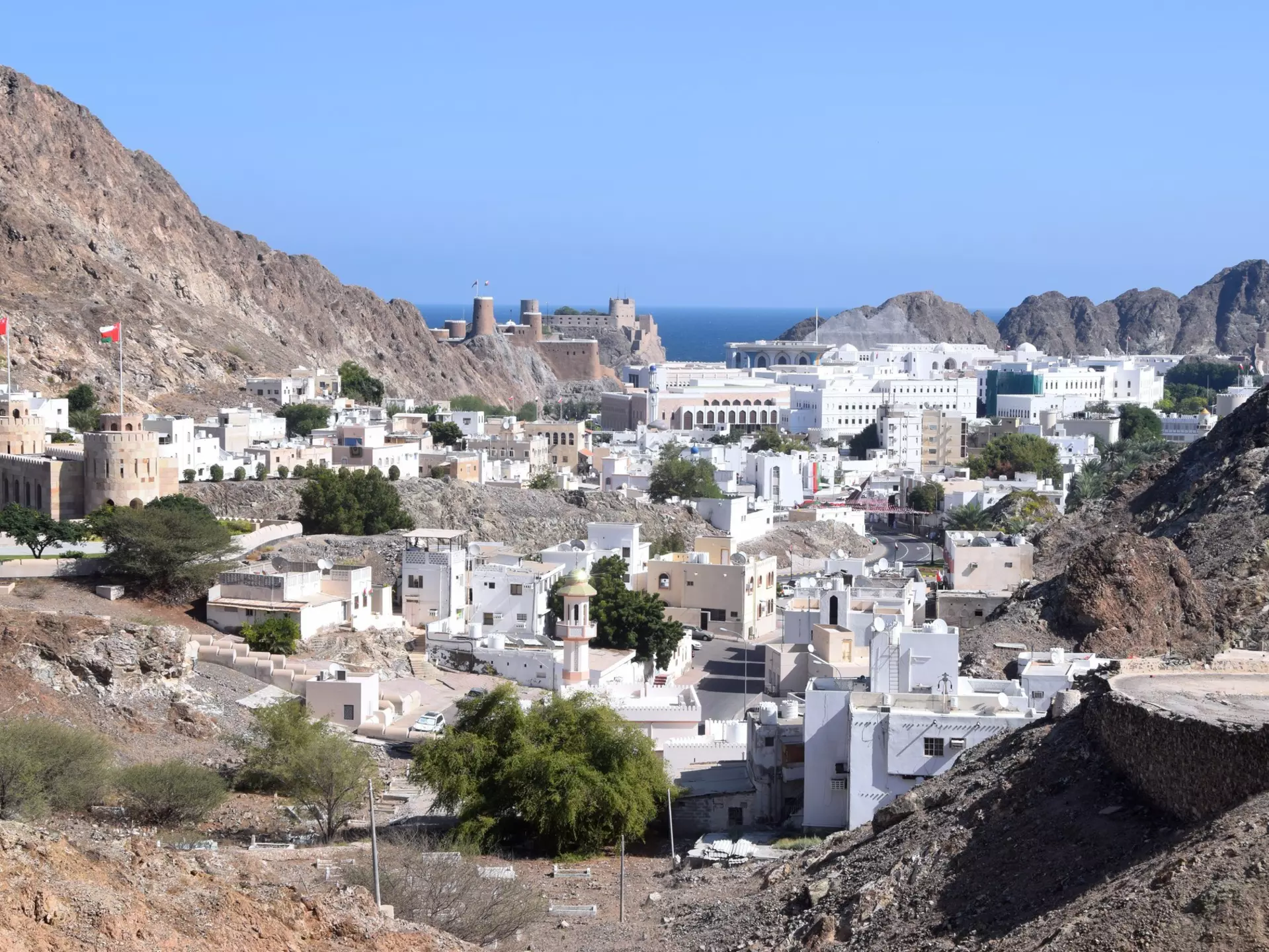 View of old town of Muscat, Oman