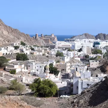 View of old town of Muscat, Oman
