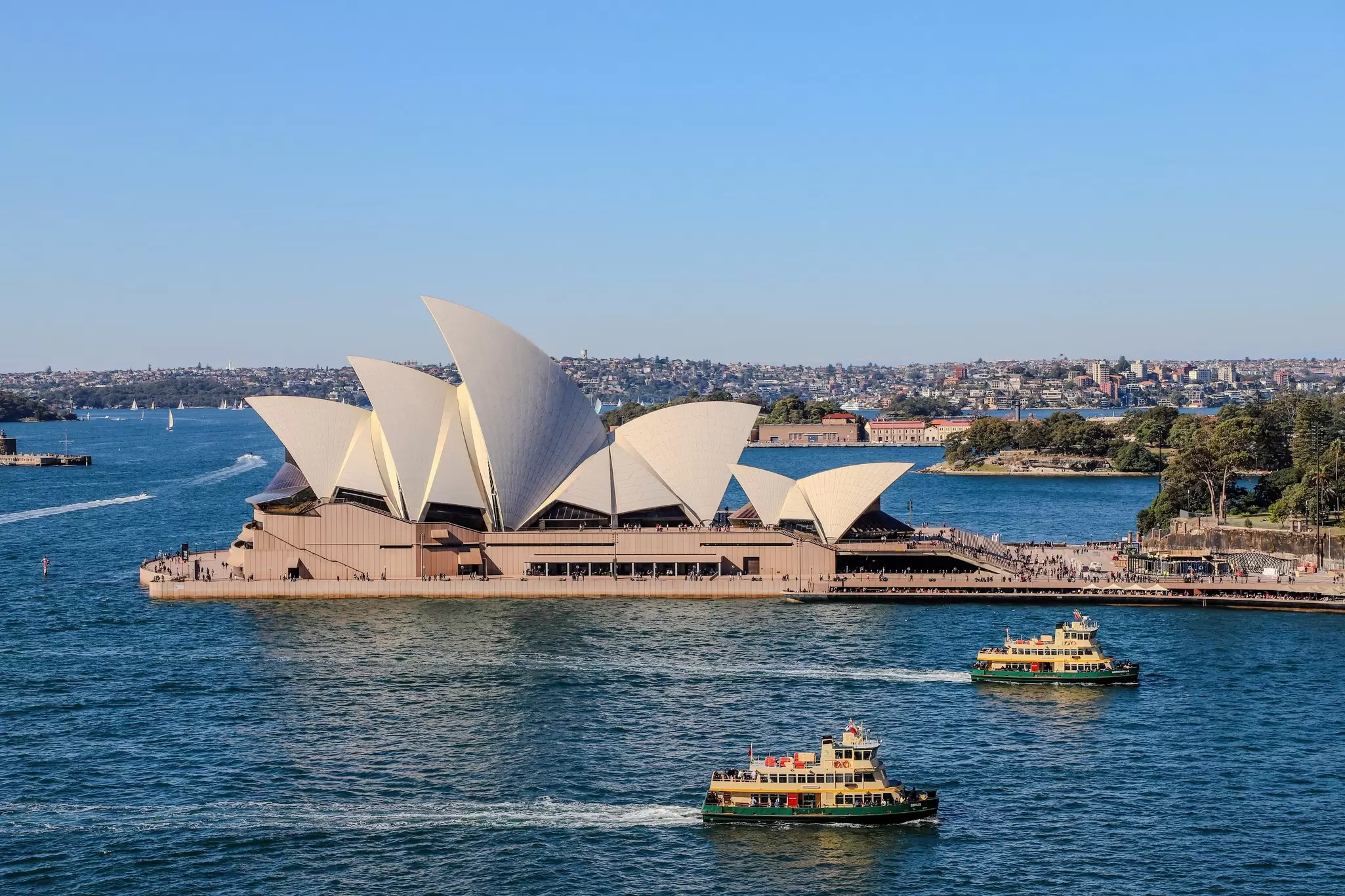 Aerial view of Sydney Opera House in Sydney, Australia.
