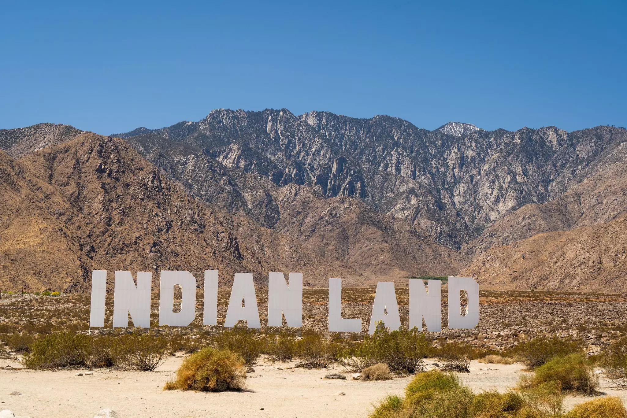 Indian land' sculpture by Artist Nicholas Galanin's is titled 'Never Forget' and was part of the Coachella Valley 2021 Desert X free art exhibition