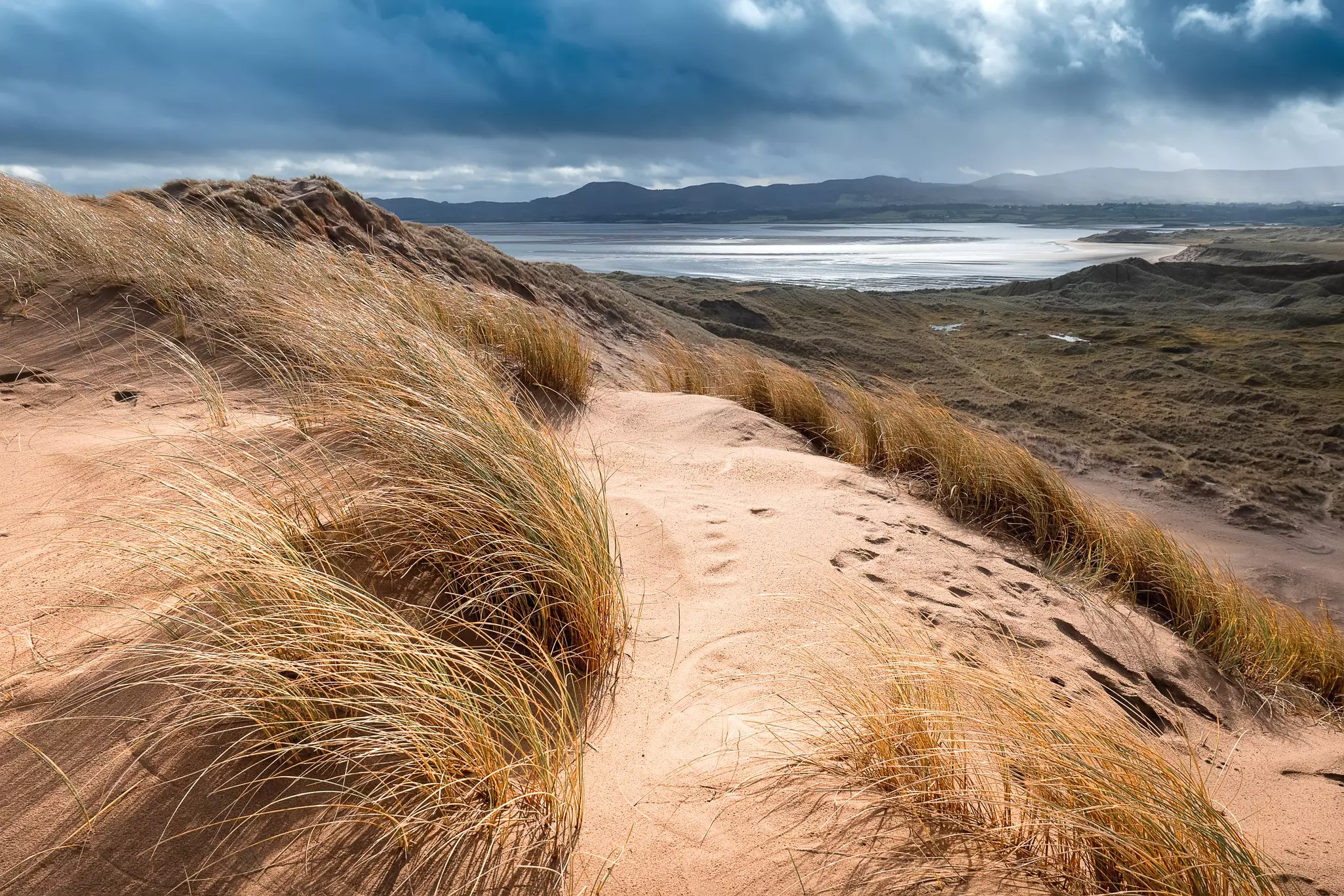 Dune scenery at Strandhill beach, Sligo, Ireland.