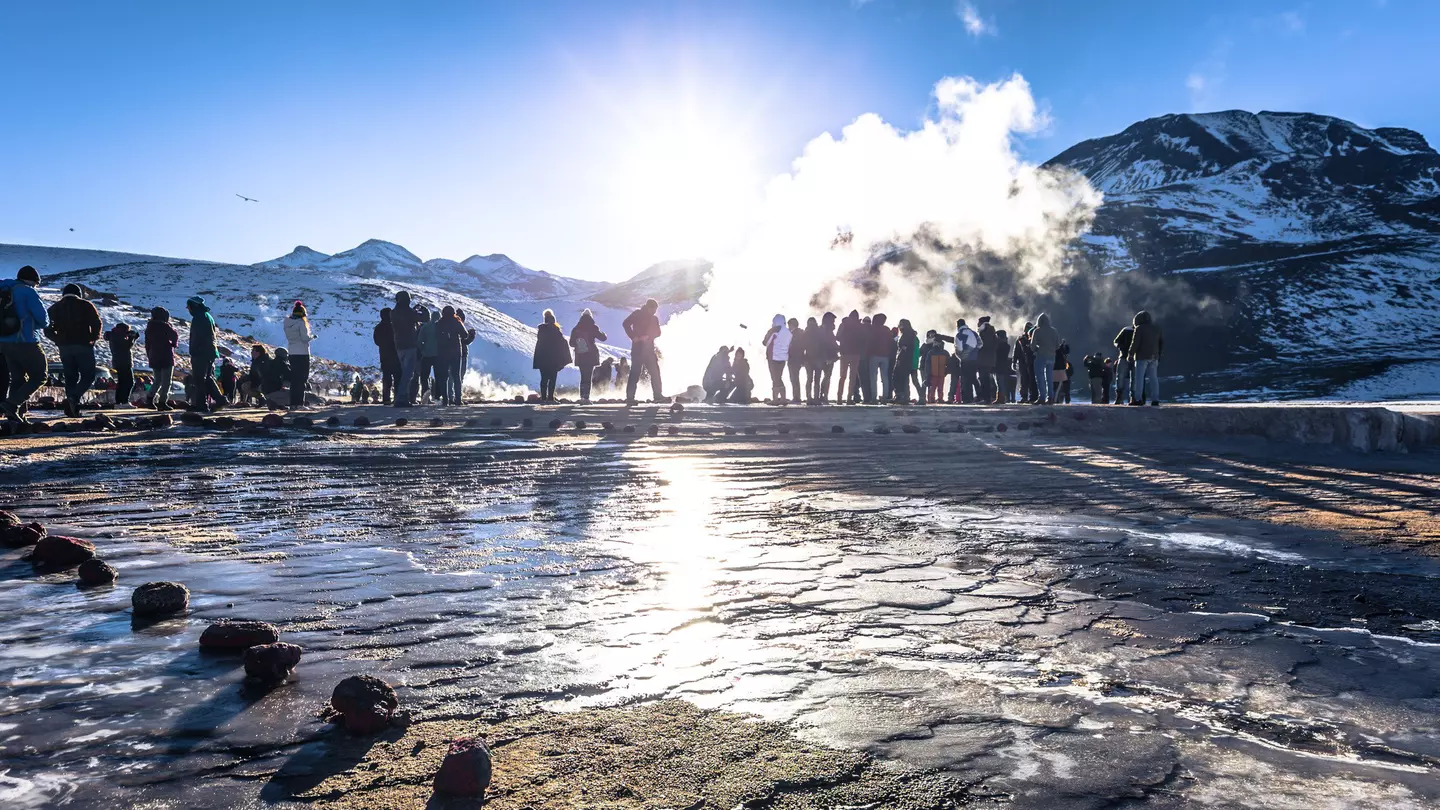 People surround the El Tatio geysers in the Atacama Desert ©RPBaiao/Shutterstock