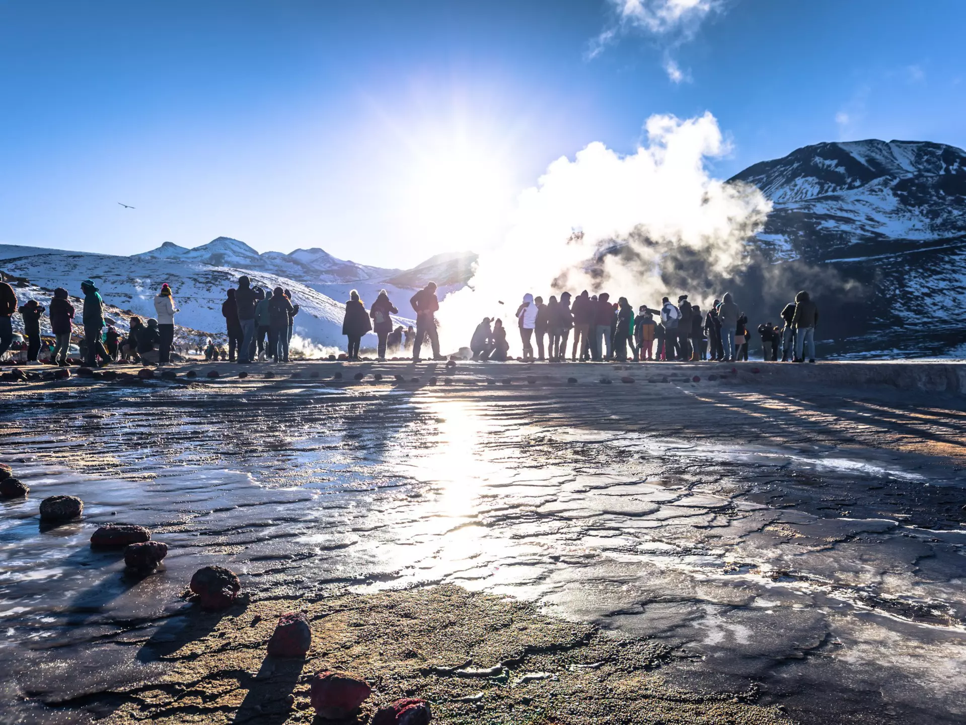 People surround the El Tatio geysers in the Atacama Desert ©RPBaiao/Shutterstock