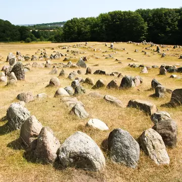 The old viking cemetery in Aalborg in Denmark, called Lindholm Høje. 