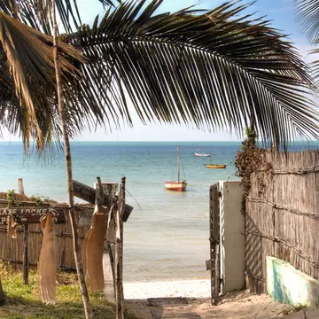 Gate of a guest house in Vilanculos in Mozambique which points to the beach and the Indian Ocean
486713768
Bazaruto, Vilanculos, Travel, Fishing Industry, Dhow, Coastline, Anchored, Tranquil Scene, Blue, Tropical Climate, Transportation, Nature, Sailing, Mozambique, Africa, Palm Tree, Tree, Sand, Beach, Sky, Sea, Water, Fence, Nautical Vessel, Inhambane Province, Vilanculo