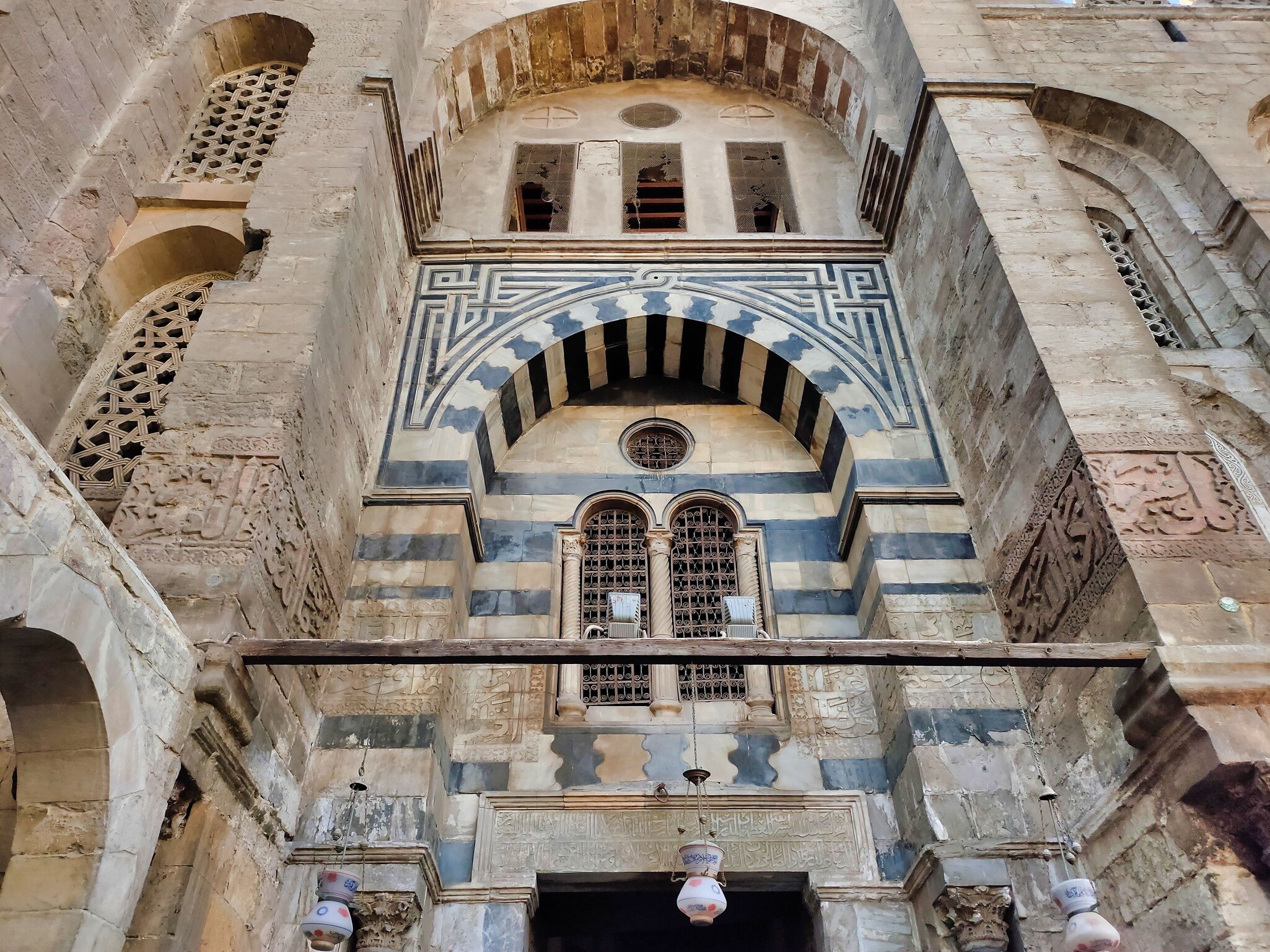 Cairo / Egypt - October 18 , 2020: The Qalawun complex is a massive complex in Cairo , It is located at Bayn al-Qasrayn on al-Muizz street