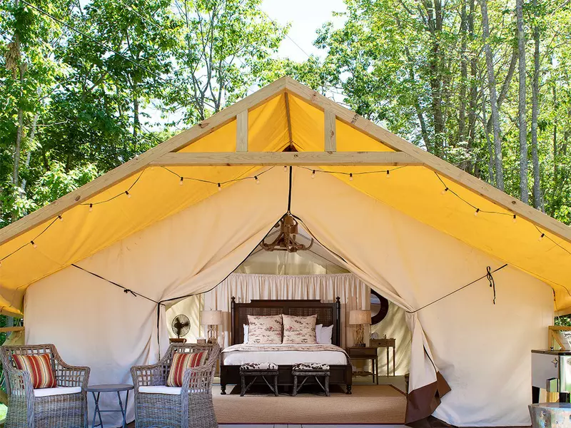 Glamping Tent at Sandy Pines Campground