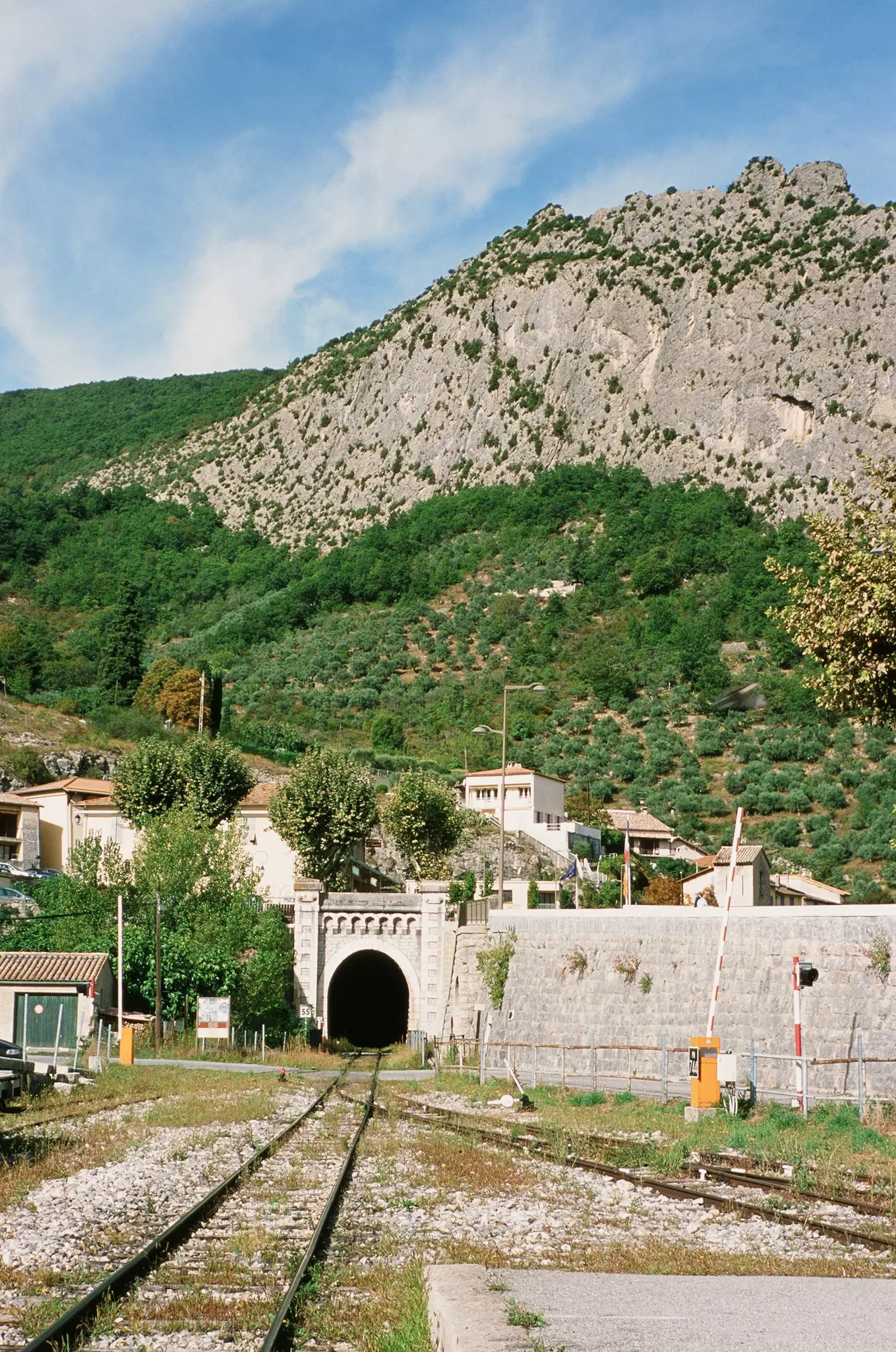 Entrevaux station, which is part of Train des Pignes a Vapeur, the historic steam train route..
Alpes-de-Haute-Provence