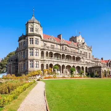Exterior of Viceregal Lodge or Indian Institute of Advanced Study, a research institute in Shimla, India.